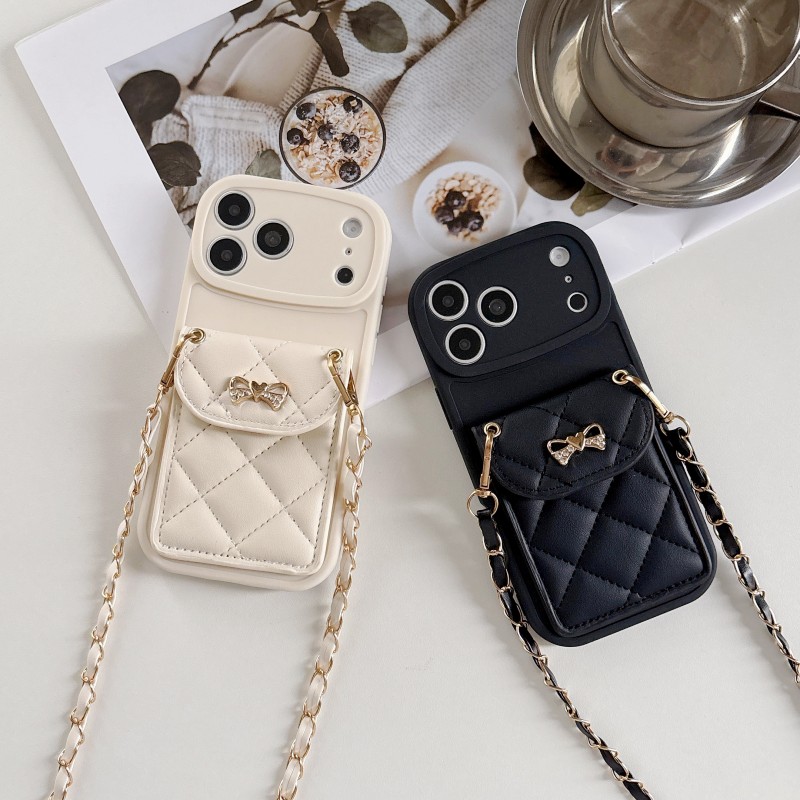 Chain Crossbody Quilted - Casing Dompet Berlapis Quilting Untuk iPhone