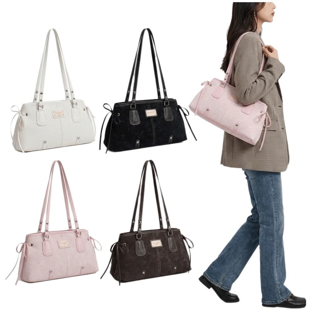 Structured Handbag Top Handle - Tas Tote Minimalis dari Kulit Imitasi