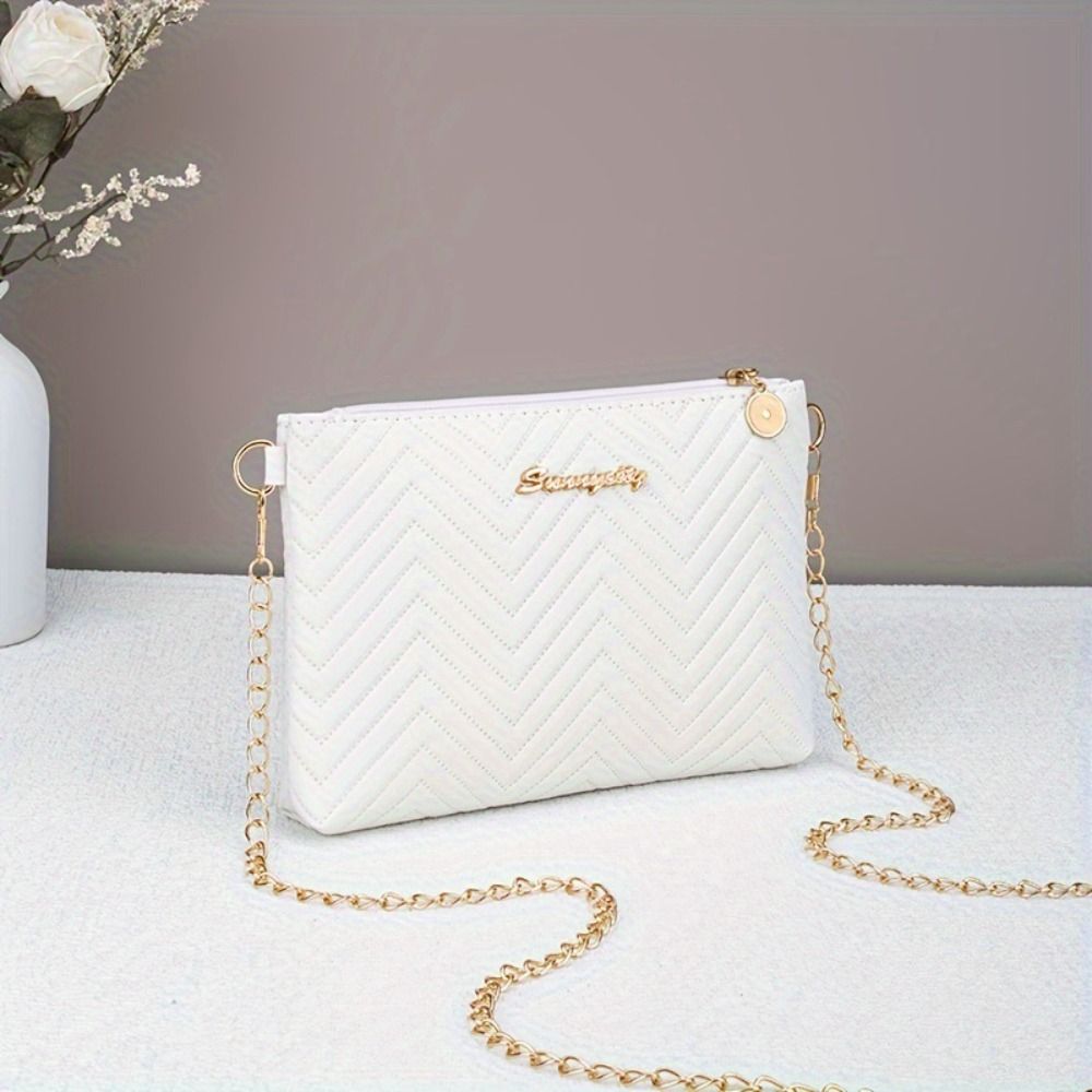 Tas Selempang Wanita Kulit PU  - Chain Crossbody Quilted ulasan dan harga