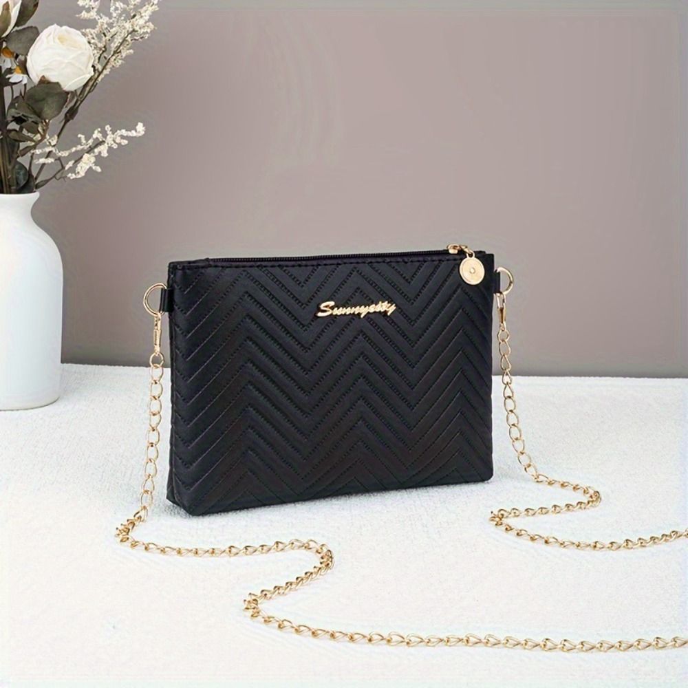 Tas Selempang Wanita Kulit PU  - Chain Crossbody Quilted ulasan dan harga