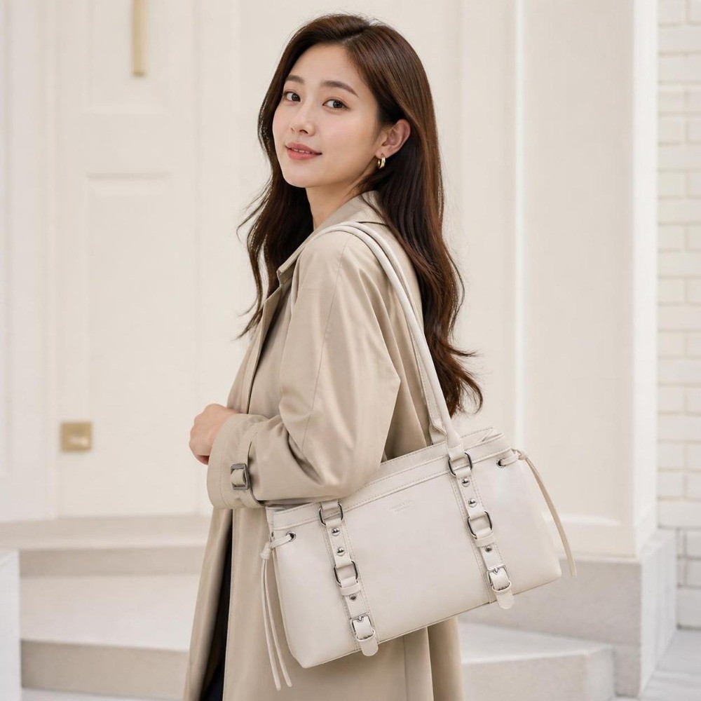 Tas Tangan Wanita Bentuk Terst - Structured Handbag Top Handle ulasan dan harga