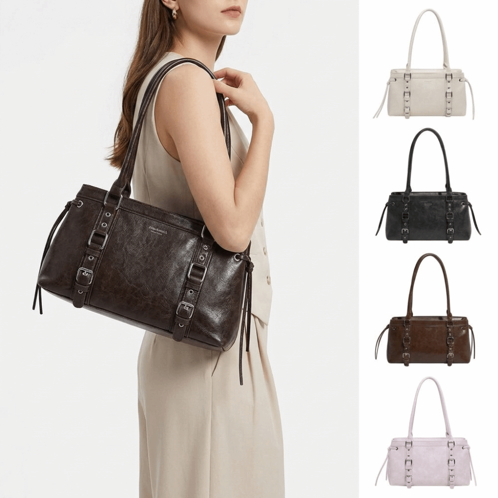 Tas Tangan Wanita Bentuk Terst - Structured Handbag Top Handle ulasan dan harga