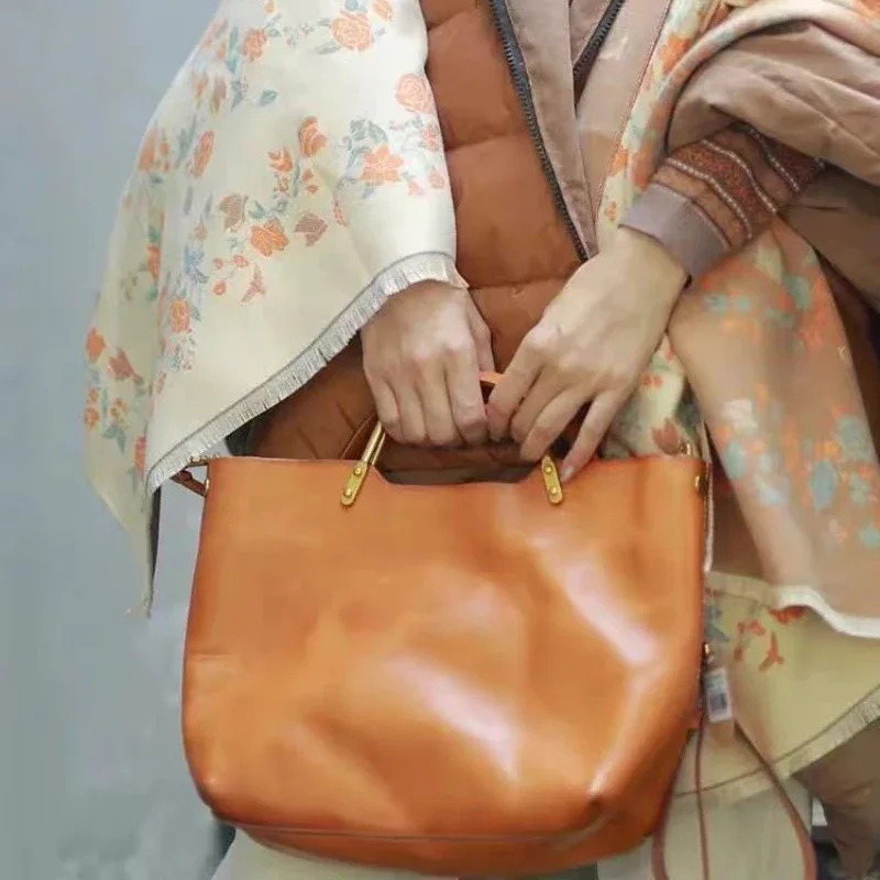Tas Tote Kulit Lembut Untuk Wa - Structured Handbag Top Handle ulasan dan harga