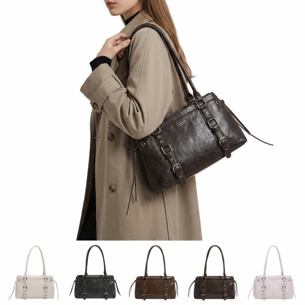 Tas Tangan Wanita Bentuk Terst - Structured Handbag Top Handle ulasan dan harga