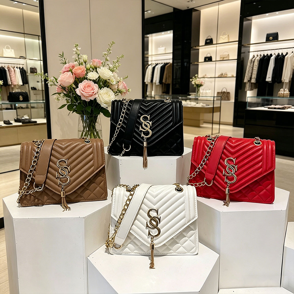 Tas Selempang Kotak Kecil Rant - Chain Crossbody Quilted ulasan dan harga