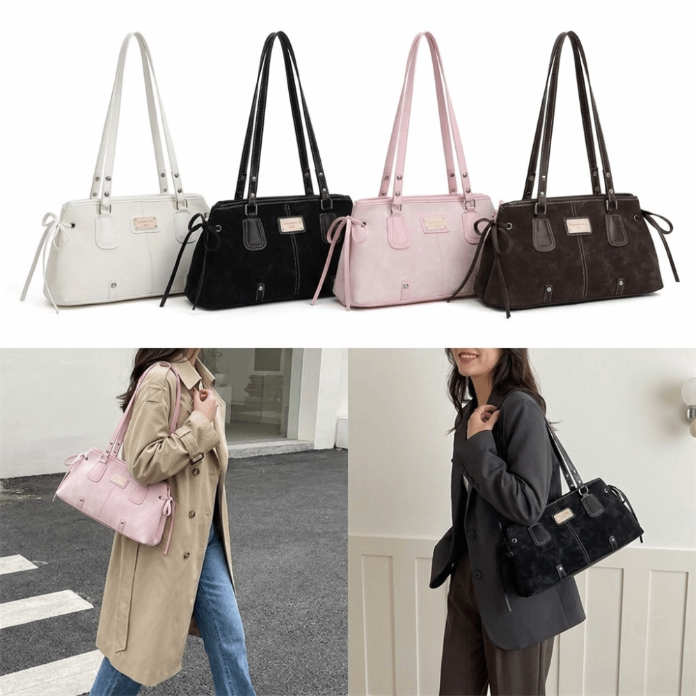 Tas Tote Minimalis Kulit Imita - Structured Handbag Top Handle ulasan dan harga