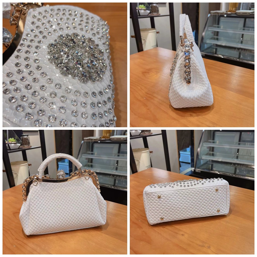Tas jinjing atas berlian imita - Structured Handbag Top Handle ulasan dan harga