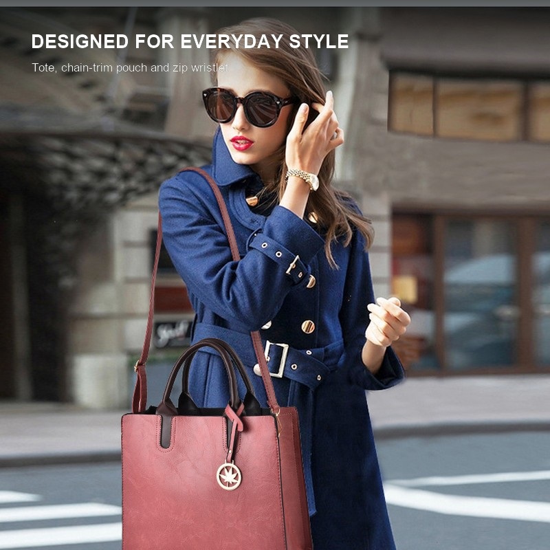 Set Tas Tangan Wanita 3 Buah,  - Structured Handbag Top Handle ulasan dan harga