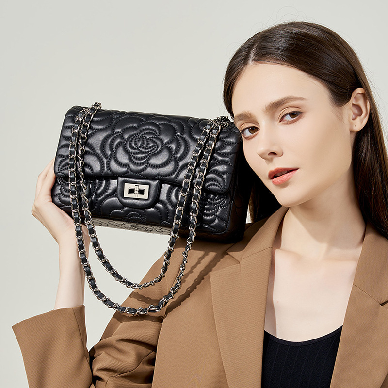 Tas Selempang Kulit Domba High - Chain Crossbody Quilted ulasan dan harga